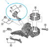 Shimano Anschlagschrauben FD-M9025 mit Platte M4x8.5mm 