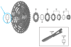 Shimano Spacer/Folie zu XTR CS-M9100 12-Gang 10-51 Zähne 